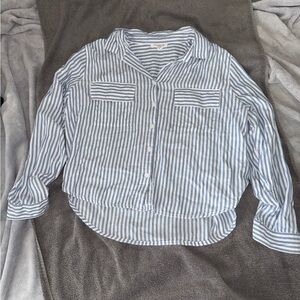 Beachlunchlounge Blue and White Striped Shirt